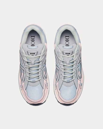Dior B30 Gray Mesh and Light Pink and Gray Technical Fabric Low Top Sneakers - 2