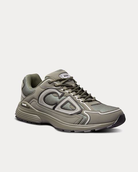 B30 Olive Mesh and Technical Fabric Low Top Sneakers