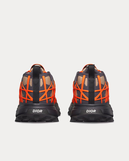 Dior B31 Runner Technical Mesh & Rubber with Warped Cannage Motif Beige / Orange / Black Low Top Sneakers - 4