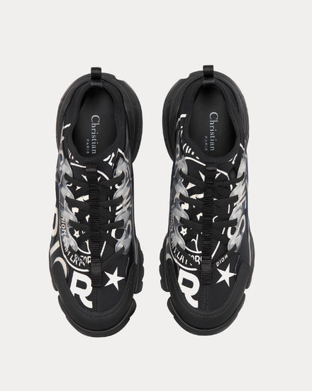 Dior D-Connect Black Technical Fabric with Dior Union Print Low Top Sneakers - 2