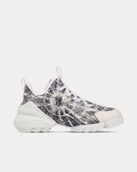 Dior Women's D-Connect Black and White Technical Fabric with Plan