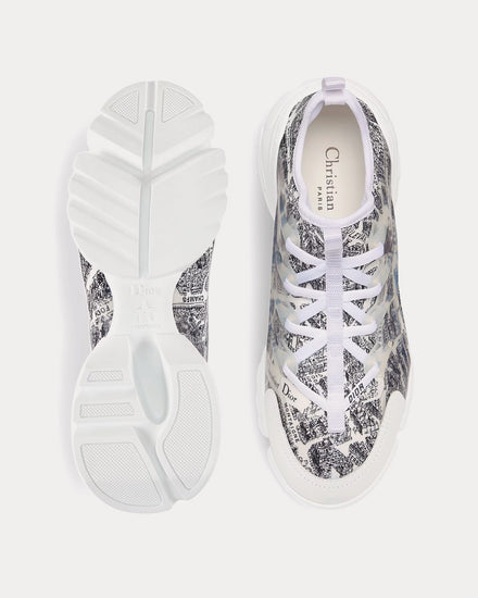 Dior Women's D-Connect Black and White Technical Fabric with Plan