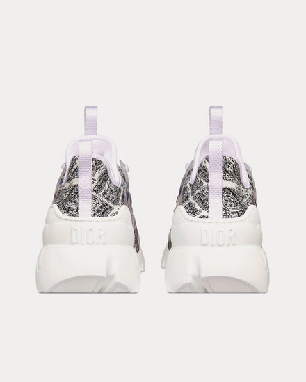 Dior Women's D-Connect Black and White Technical Fabric with Plan