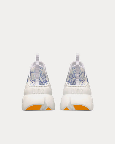 D-Connect Blue Multicolor Technical Fabric with Rêve d'Infini Print Low Top Sneakers