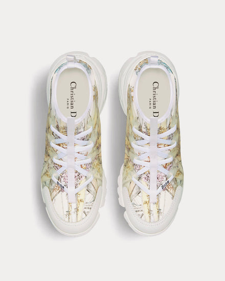 ✨美品✨ Christian Dior D-Connect フラワー スニーカー CHRISTIAN DIOR D-CONNECT ZODIAC PRINTED WHITE MULTICOLOR