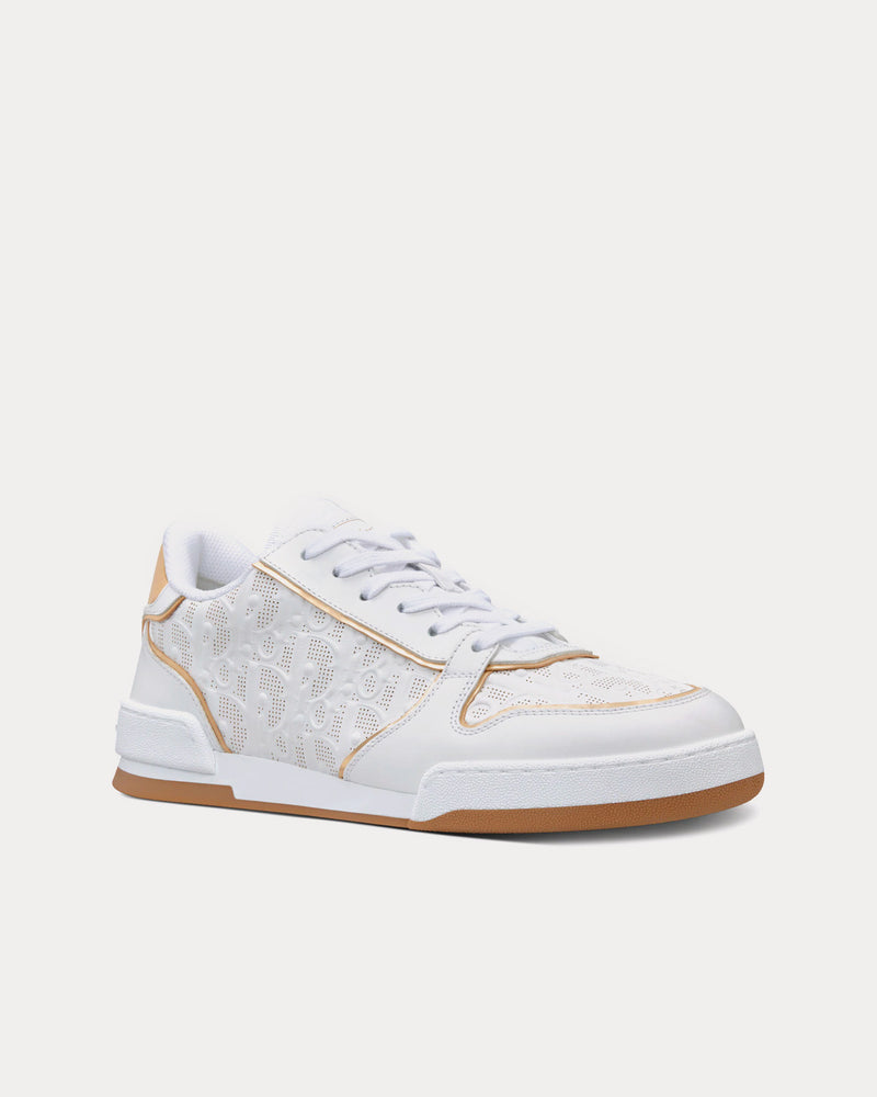 Dior Women's Dior One White and Gold-Tone Dior Oblique Perforated
