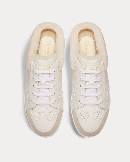 Dior Dior Star White Calfskin and Shearling Low Top Sneakers - 2