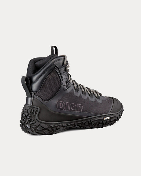 Diorizon Hiking Ankle Boot Black Technical Mesh and Rubber High Top Sneakers