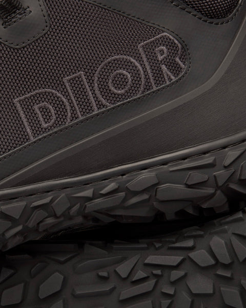 Diorizon Hiking Ankle Boot Black Technical Mesh and Rubber High Top Sneakers