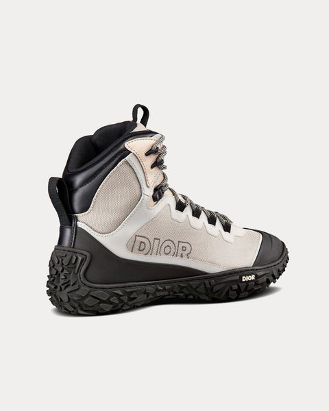 Diorizon Hiking Ankle Boot Gray Technical Mesh and Black Rubber High Top Sneakers