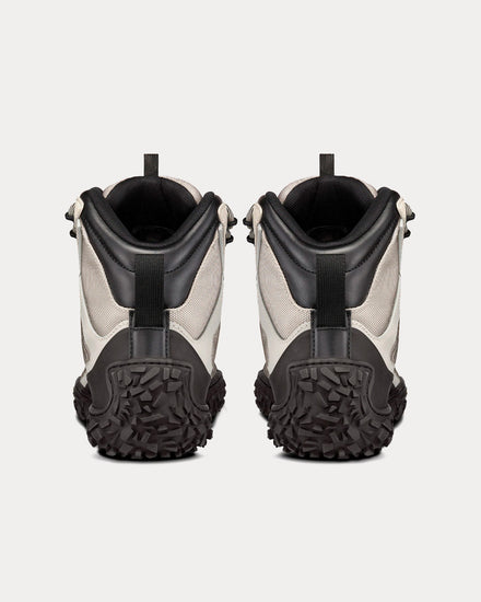 Dior Diorizon Hiking Ankle Boot Gray Technical Mesh and Black Rubber High Top Sneakers - 4