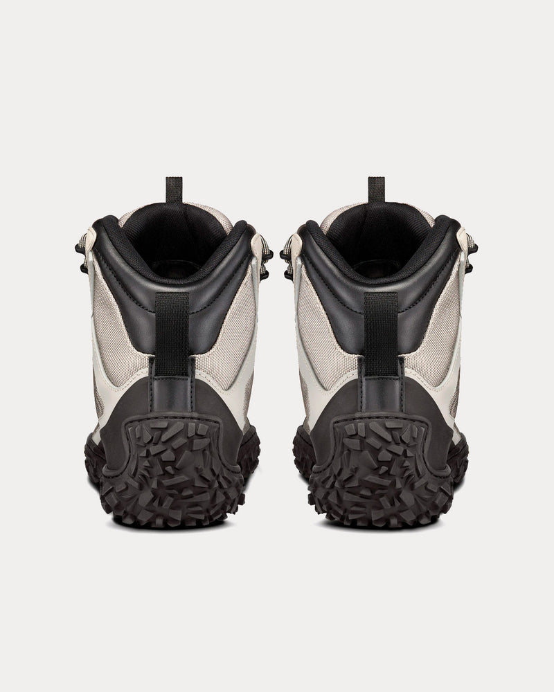 Dior Diorizon Hiking Ankle Boot Gray Technical Mesh and Black Rubber High Top Sneakers - 4