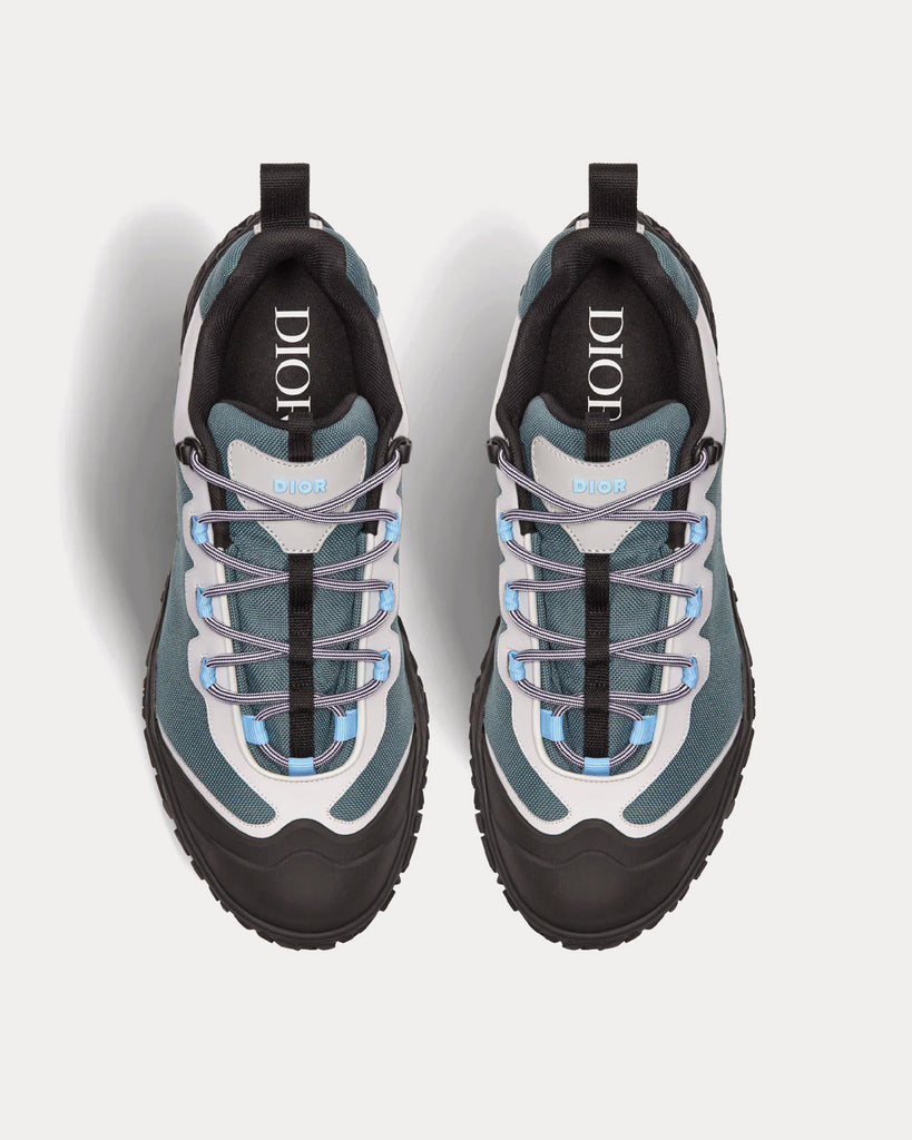 Dior Diorizon Hiking Green-Gray Technical Mesh and Black Rubber Low Top Sneakers - Sneak in Peace