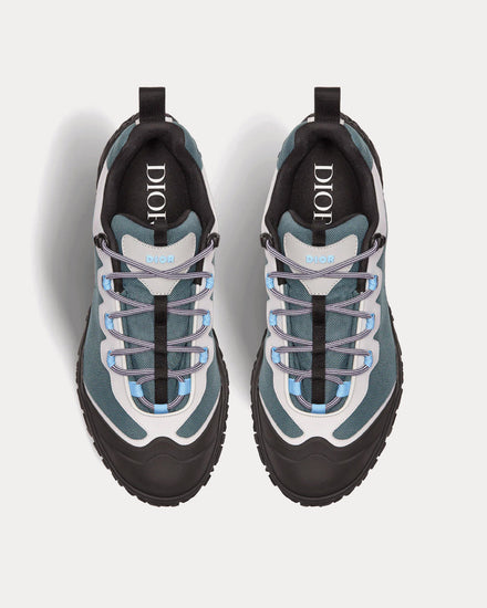 Dior Diorizon Hiking Green-Gray Technical Mesh and Black Rubber Low Top Sneakers - 2