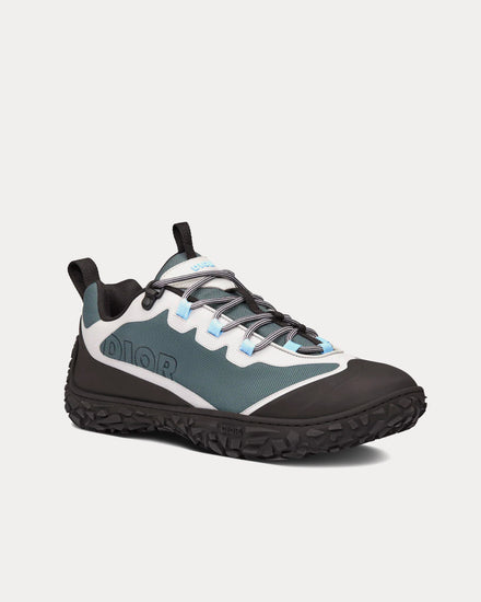 Dior Diorizon Hiking Green-Gray Technical Mesh and Black Rubber Low Top Sneakers - 3