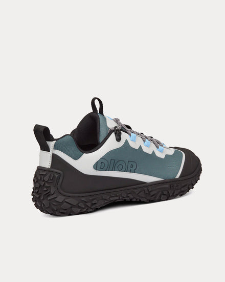 Dior Diorizon Hiking Green-Gray Technical Mesh and Black Rubber Low Top Sneakers - 4