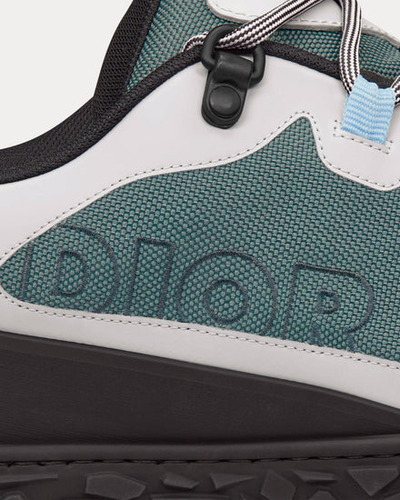Dior Diorizon Hiking Green-Gray Technical Mesh and Black Rubber Low Top Sneakers - 5