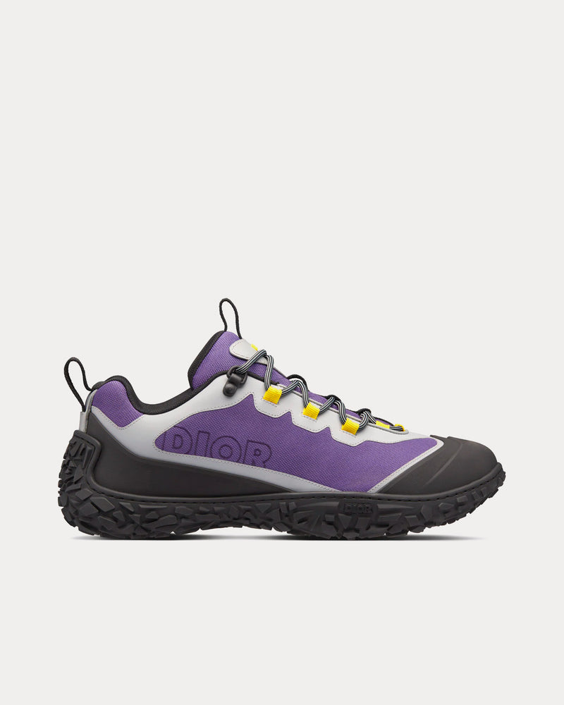 Dior Diorizon Hiking Purple Technical Mesh with Black Rubber Low Top Sneakers - 1