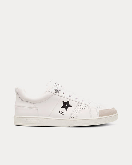 Dior Star White Calfskin and Suede Low Top Sneakers - 1