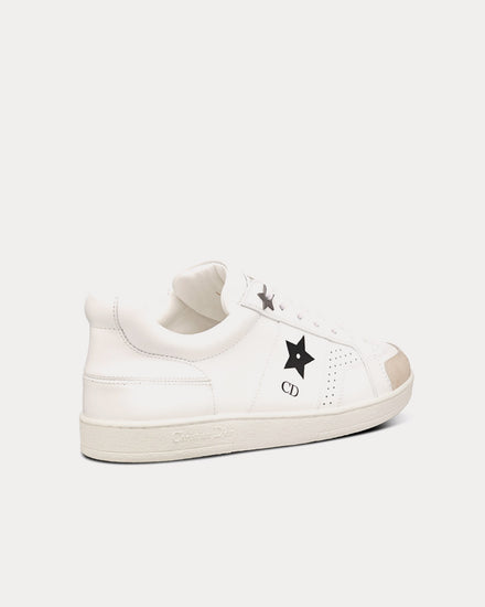 Dior Star White Calfskin and Suede Low Top Sneakers - 4