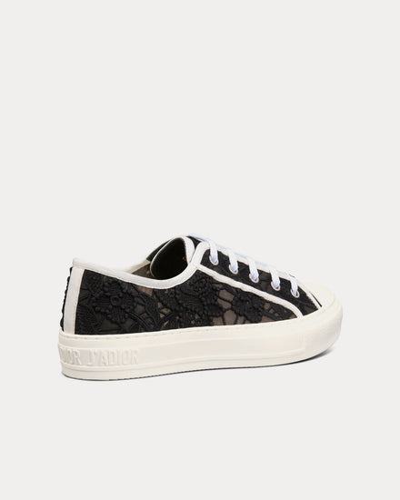 Dior Walk'n'Dior Black Macramé Embroidered Cotton Low Top Sneakers - 4