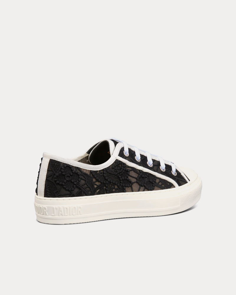 Dior Walk'n'Dior Black Macramé Embroidered Cotton Low Top Sneakers - 4
