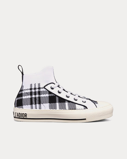 Dior Walk'n'Dior Black and White Check'n'Dior Technical Mesh High Top Sneakers - 1