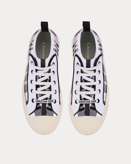 Dior Walk'n'Dior Black and White Check'n'Dior Technical Mesh High Top Sneakers - 2