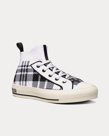Dior Walk'n'Dior Black and White Check'n'Dior Technical Mesh High Top Sneakers - 3