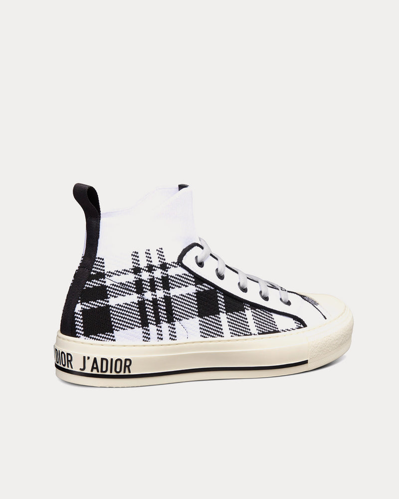 Dior Walk'n'Dior Black and White Check'n'Dior Technical Mesh High Top Sneakers - 4