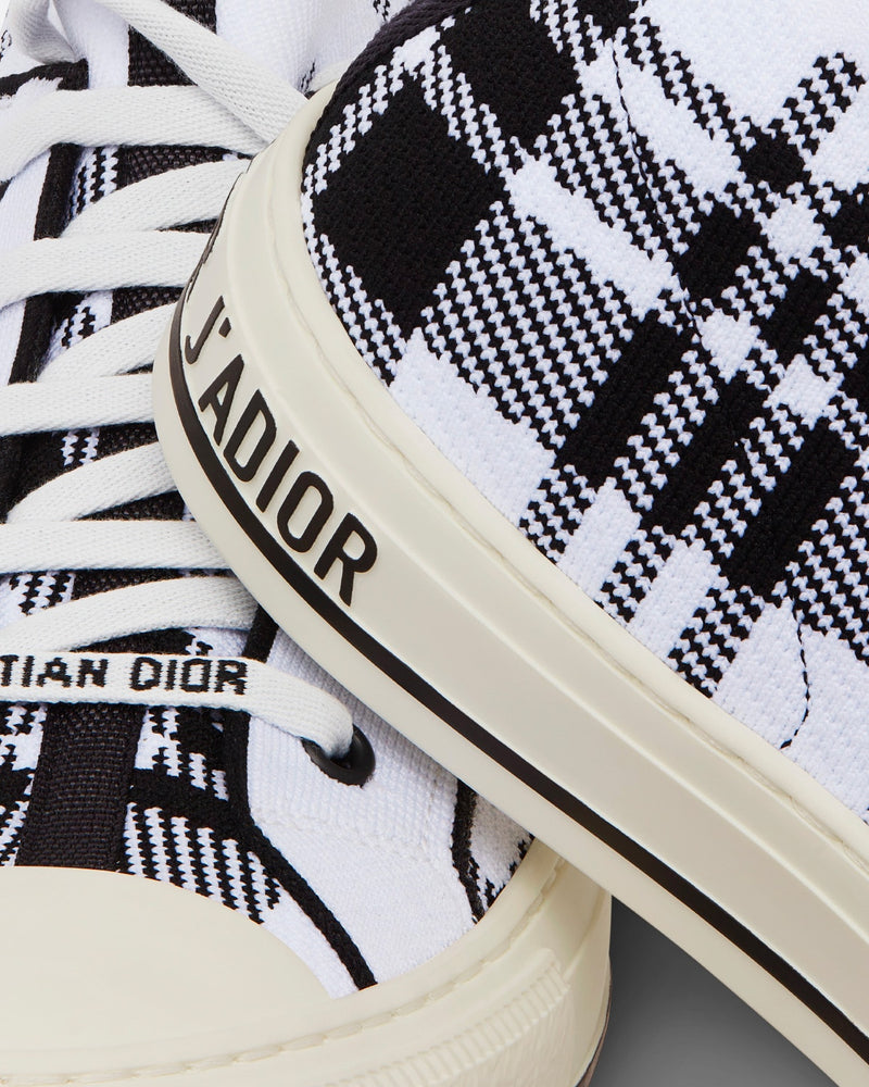 Dior Walk'n'Dior Black and White Check'n'Dior Technical Mesh High Top Sneakers - 5