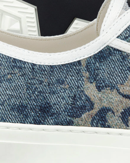 Dior Walk'n'Dior Duck Blue Dior Brocart Embroidered Denim Low Top Sneakers - 5