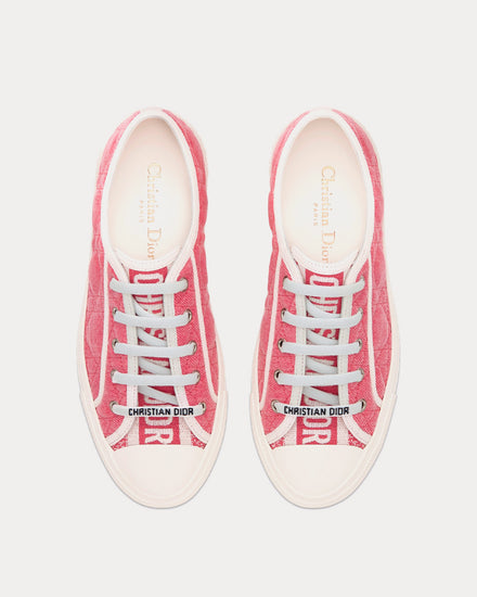 Dior Walk'n'Dior Pink Faded Cannage Denim Embroidery Low Top Sneakers - 2