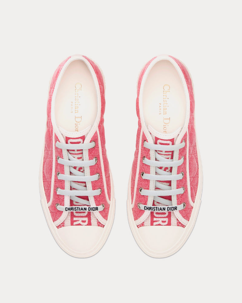Dior Walk'n'Dior Pink Faded Cannage Denim Embroidery Low Top Sneakers - 2