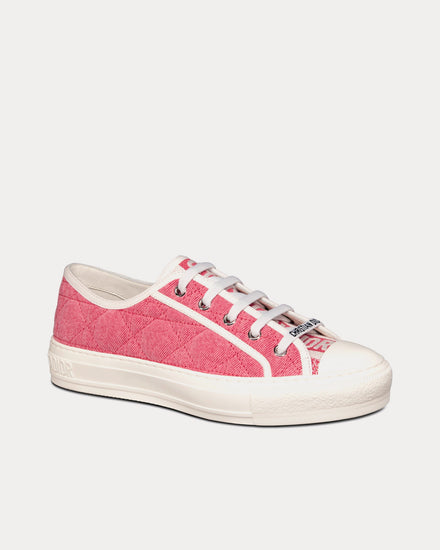 Dior Walk'n'Dior Pink Faded Cannage Denim Embroidery Low Top Sneakers - 3