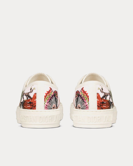 Dior Walk'n'Dior White Multicolor Cotton with Dior Jardin Botanique Embroidery Low Top Sneakers - 4