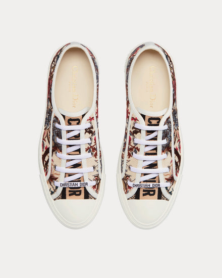 Dior Walk'n'Dior White Multicolor Dior Jardin d'Hiver Embroidered Cotton Low Top Sneakers - 2