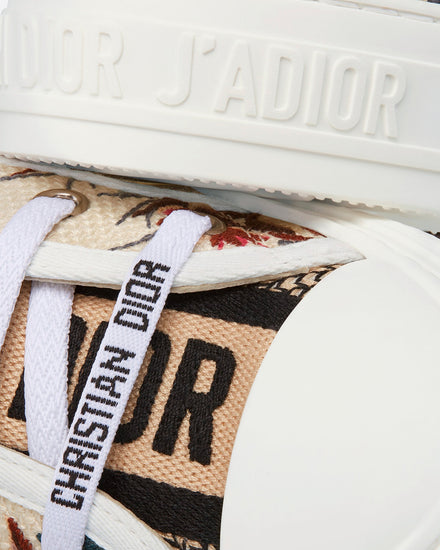 Dior Walk'n'Dior White Multicolor Dior Jardin d'Hiver Embroidered Cotton Low Top Sneakers - 5