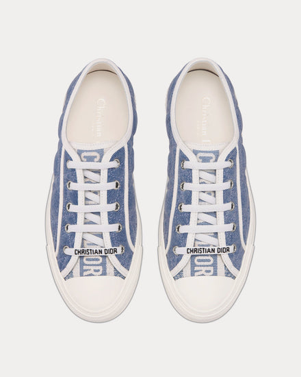 Dior Walk'n'Dior Blue Faded Cannage Embroidered Denim Low Top Sneakers - 2