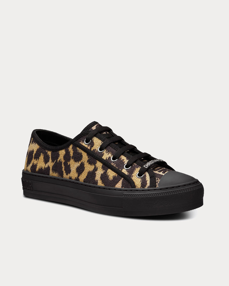 Dior Walk'n'Dior Beige Multicolor Mizza Embroidered Cotton Low Top Sneakers - 2