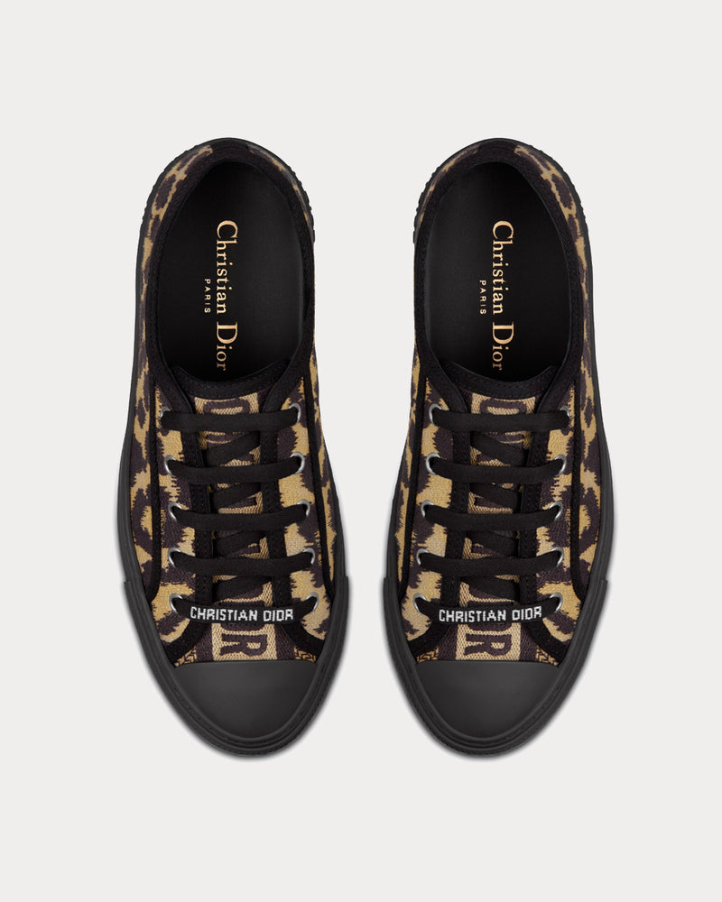 Dior Walk'n'Dior Beige Multicolor Mizza Embroidered Cotton Low Top Sneakers - 3