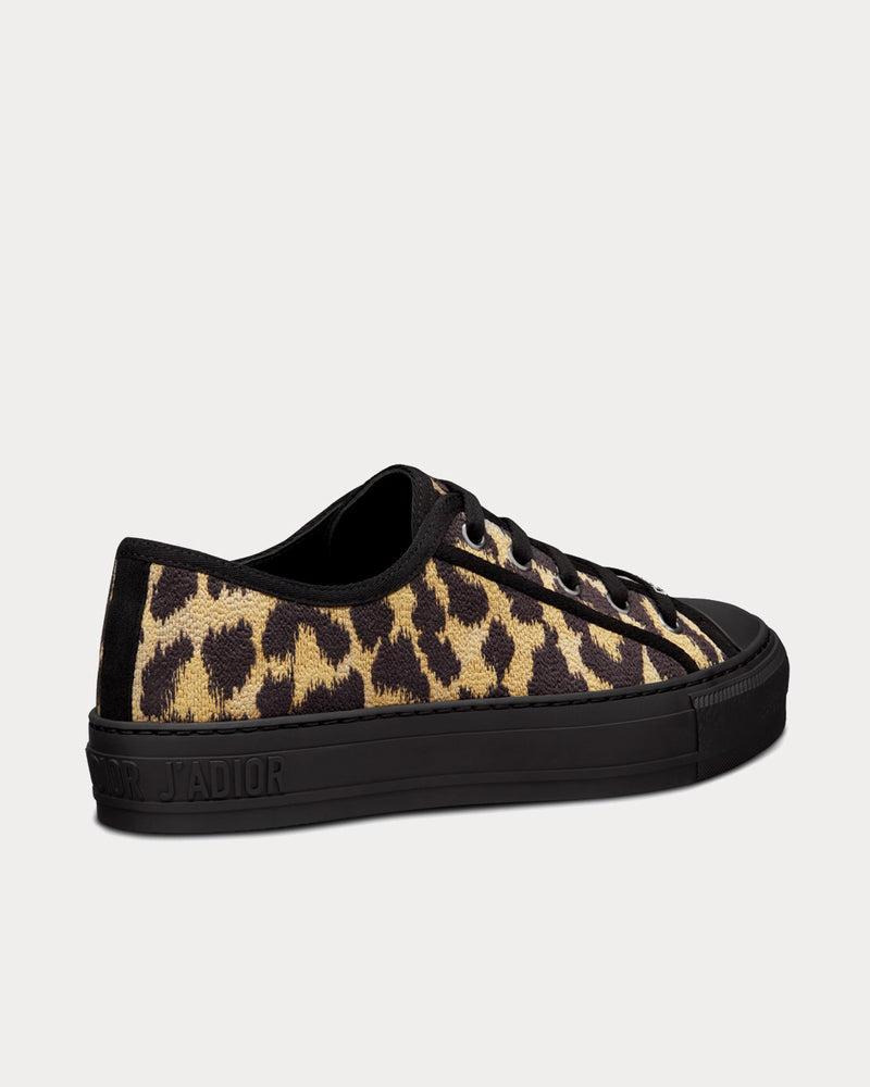 Dior Walk'n'Dior Beige Multicolor Mizza Embroidered Cotton Low Top Sneakers - 4