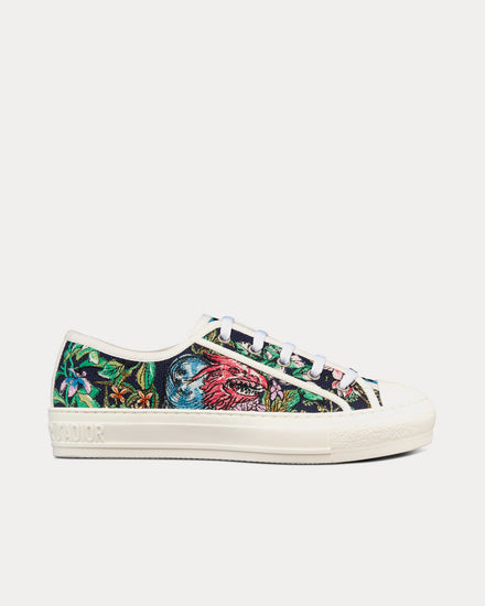Dior Walk'n'Dior Black Multicolor D-Constellation Embroidered Cotton Low Top Sneakers - 1