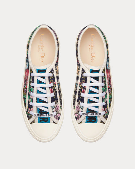 Dior Walk'n'Dior Black Multicolor D-Constellation Embroidered Cotton Low Top Sneakers - 2