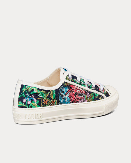 Dior Walk'n'Dior Black Multicolor D-Constellation Embroidered Cotton Low Top Sneakers - 4