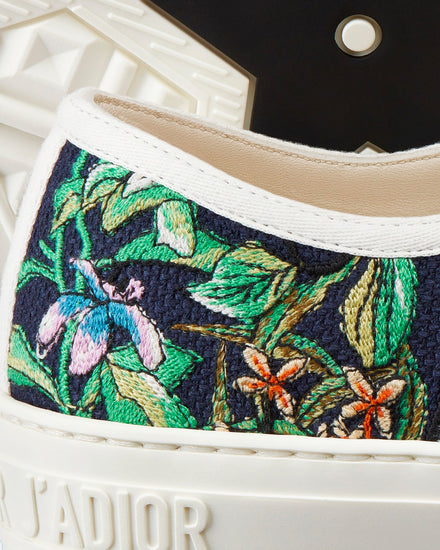 Dior Walk'n'Dior Black Multicolor D-Constellation Embroidered Cotton Low Top Sneakers - 5