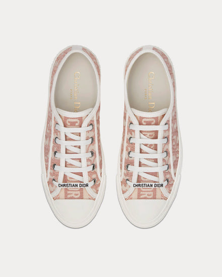 Dior Walk'n'Dior Nude Dior Oblique Embroidered Cotton Low Top Sneakers - 2