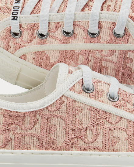 Dior Walk'n'Dior Nude Dior Oblique Embroidered Cotton Low Top Sneakers - 5