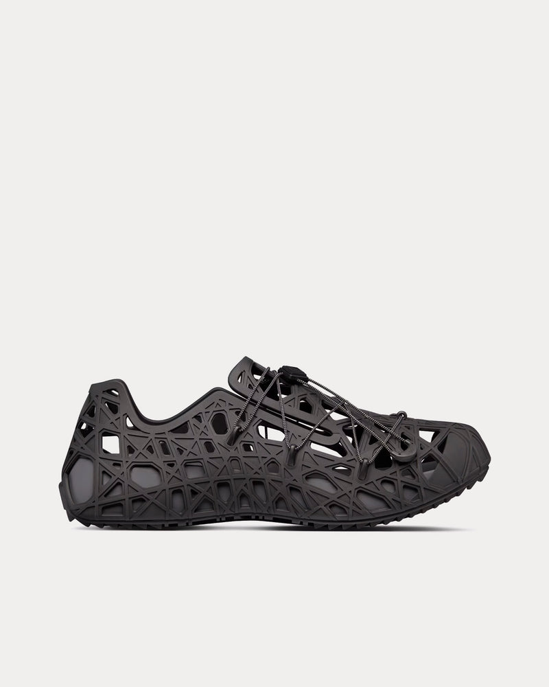 DIOR WARP SANDAL - Black Cosmo Rubber with Warped Cannage Motif Dior Dior Warp Sandal | REVERSIBLE main image 3