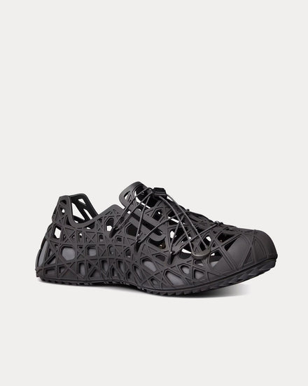 Dior Dior Warp Black Cosmo Rubber with Warped Cannage Motif Sandals - 3
